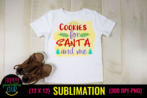 Cookies for Santa- Christmas Sublimation Design Ideas Sublimation Happy Printables Club 