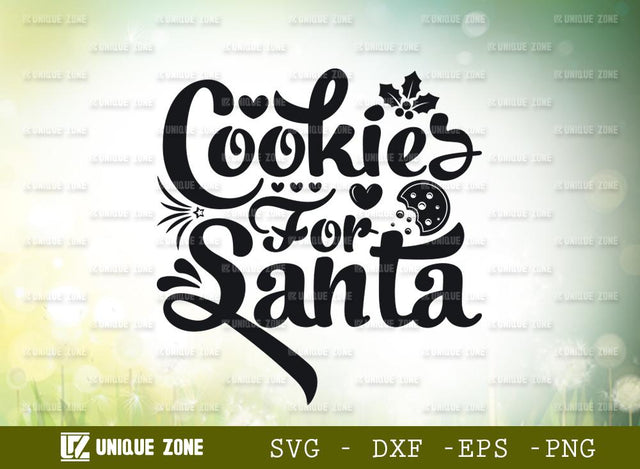 Cookies for Santa | Marry Christmas | Cookies | winter Design | Typography Design SVG Unique Zone 
