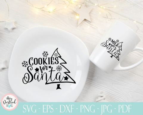 Cookies for Santa Plate SVG, Gingerbread Cookies, Holiday Food Saying, Candy Canes Svg, Baking svg, Christmas gift, Winter plate svg dxf png SVG MyDesiredSVG 