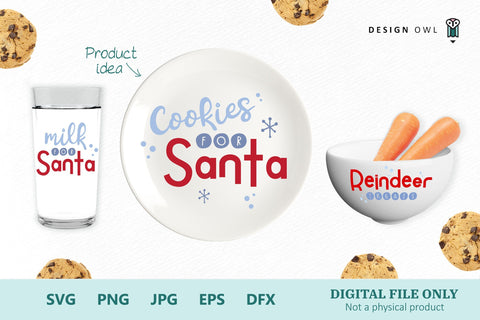 Cookies For Santa Set SVG Design Owl 