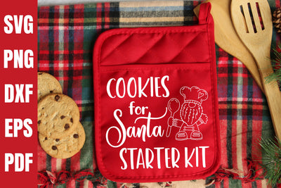 Cookies for Santa Starter Kit Pot Holder SVG Design - Christmas SVG SVG Digital Clipart Deals 