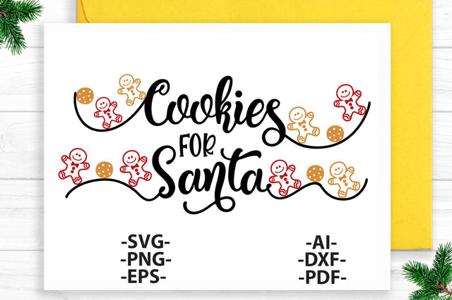 Cookies for Santa Svg | Christmas Shirt SVG | Funny Christmas | Christmas Clipart | Dxf Cricut | Cricut silhouette ,svg cutting file SVG 1uniqueminute 