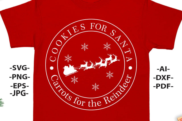 Cookies for Santa Svg | Christmas SVG | Cookies for Santa dxf | Christmas Clipart Designs | Dxf Cricut | Cricut silhouette ,svg cutting file SVG 1uniqueminute 