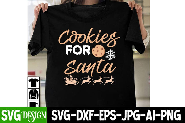 Cookies For Santa SVG Cut File, Cookies For Santa Sublimation Design, Christmas SVG Cut File, Christmas SVG Quotes, Merry Christmas SVG Design, Christnmas Sublimation PNG SVG BlackCatsMedia 