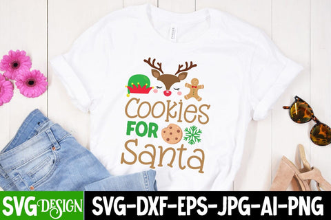 Cookies For Santa SVG Cut File, Cookies For Santa SVG Design, Cookies For Santa Sublimation Design, Christmas SVG Cut File, Christmas SVG Quotes, Merry Christmas SVG Design, Christnmas Sublimation PNG SVG BlackCatsMedia 