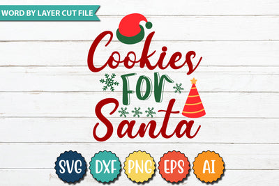 COOKIES FOR SANTA SVG Cut File SVG DesignPlante 503 