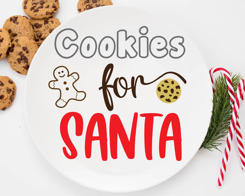 Cookies for Santa SVG | Santa Plate SVG | Santa Tray svg | Christmas SVG | Dear Santa svg | Santa svg | Carrots for the Reindeer | Cookie SVG What A Gem SVG 