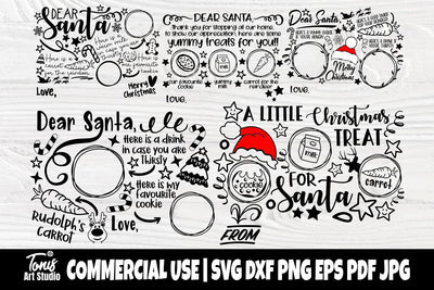 Cookies for Santa Tray SVG, Canadian Santa Plate Svg Bundle, Treats for Santa, Dear Santa Svg, Christmas Svg, Reindeer Treats Svg SVG TonisArtStudio 