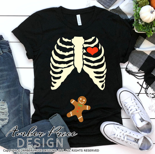 Cookies in the oven SVG | Gingerbread cookies pregnancy SVG | Thanksgiving & Christmas Reveal SVG PNG DXF for Fall or Winter SVG Amber Price Design 