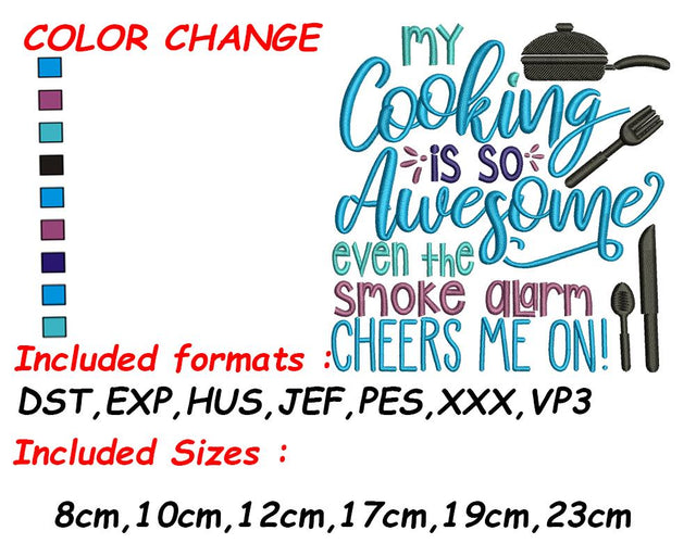 Cooking Embroidery, Kitchen Embroidery, Towel Design, Words and Phrases, Cooking Pot, Mom Embroidery Embroidery/Applique DESIGNS SVG Digital Designer 