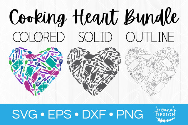 Cooking Heart SVG Bundle SVG SavanasDesign 