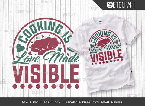 Cooking Is Love Made Visible SVG Bundle, Cooking Mom Svg, Kitchen Elements Svg, Kitchen Quotes, ETC T00104 SVG ETC Craft 