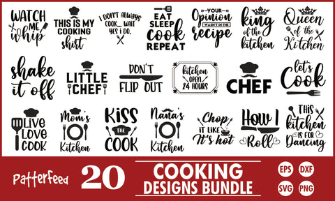 Cooking SVG Designs Bundle SVG PatternFeed8 