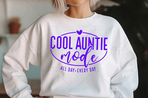 Cool Auntie Mode Svg Png Files, cool aunt club svg, Best Aunt Svg, Godmother Svg, Best Aunt Ever Svg SVG DesignDestine 