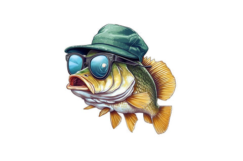 Cool Bass Fish Sublimation Clipart Bundle Sublimation Regulrcrative 