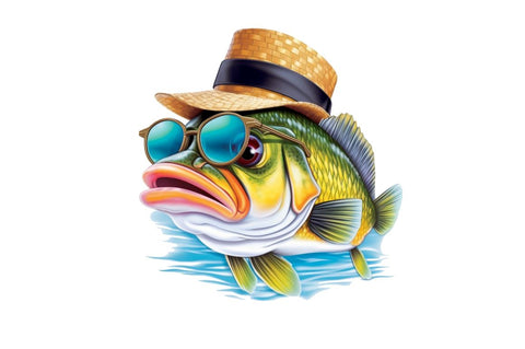 Cool Bass Fish Sublimation Clipart Bundle Sublimation Regulrcrative 
