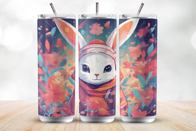 Cool Bunny 20 Oz Tumbler Wrap Sublimation Design Sublimation MockupSvgVenue 