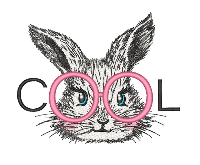 Cool Bunny Embroidery Design, 5 sizes Embroidery/Applique DESIGNS Nino Nadaraia 