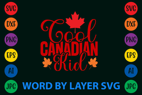 Cool Canadian Kid, Canada Day SVG Design SVG Rafiqul20606 