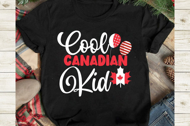 Cool Canadian Kid SVG Cut File ,Canada Independence Day SVG Cut File,Canda SVG Design, Canada Independence Day SVG Quotes ,Canada Day Sublimation SVG BlackCatsMedia 