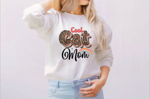 Cool Cat Mom Sublimation SVGArt 