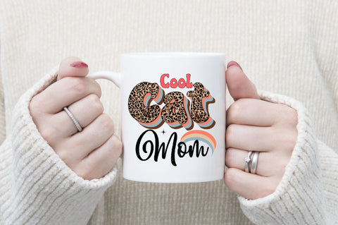 Cool Cat Mom Sublimation SVGArt 