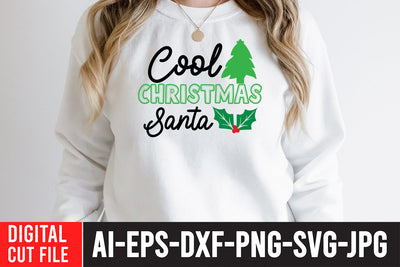 Cool Christmas Santa SVG Cut File , Cool Christmas Santa SVG Quotes SVG BlackCatsMedia 