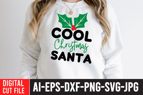 Cool Christmas Santa SVG Cut File SVG BlackCatsMedia 