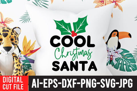 Cool Christmas Santa SVG Cut File SVG BlackCatsMedia 