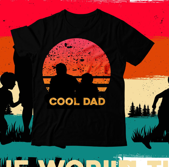 Cool Dad SVG Cut File, Cool Dad SVG Design, Best Dad Ever SVG Cut File, Father's Day T-Shirt Design, Father's Day Sublimation Design, Dad Sublimation Design, Dad SVG Quotes SVG BlackCatsMedia 