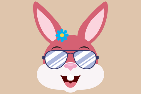 Cool Girl Bunny Rabbit Face With Shades | Woodland SVG SVG Captain Creative 
