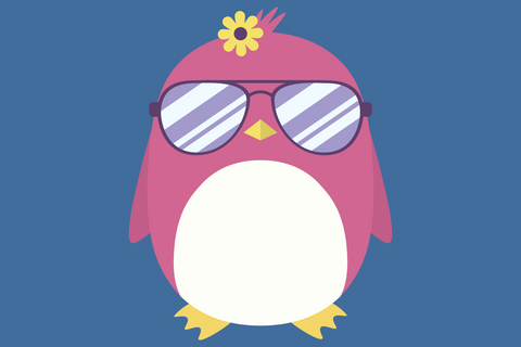 Cool Girl Penguin With Shades | Woodland Winter SVG SVG Captain Creative 