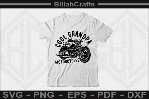 Cool Grandpa Ride Motorcycles SVG File SVG BillahCrafts 