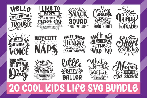 Cool Kids Life SVG Bundle SVG Rupkotha 
