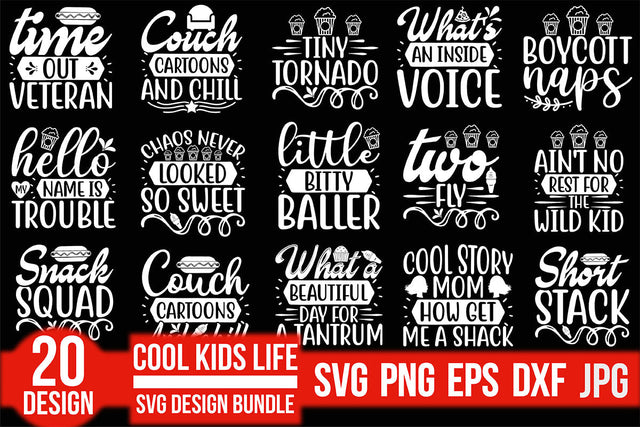 Cool Kids Life Svg Design Bundle SVG Rupkotha 