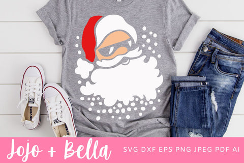 Cool Santa svg, Santa Claus SVG, Father Christmas SVG, Santa Claus Shirt png, Christmas Plate Svg, Christmas Svgs, Christmas Ornament svg, Christmas Sign Svg SVG Jojo&Bella 