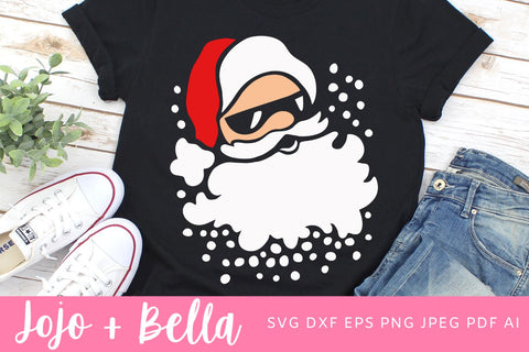 Cool Santa svg, Santa Claus SVG, Father Christmas SVG, Santa Claus Shirt png, Christmas Plate Svg, Christmas Svgs, Christmas Ornament svg, Christmas Sign Svg SVG Jojo&Bella 
