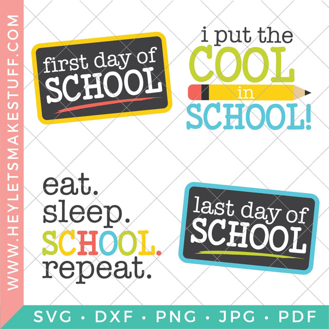 Cool School Bundle SVG Hey Let's Make Stuff 