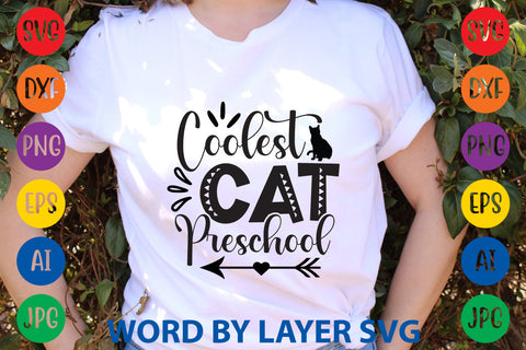 Coolest Cat Preschool, Cat SVG Design SVG Rafiqul20606 