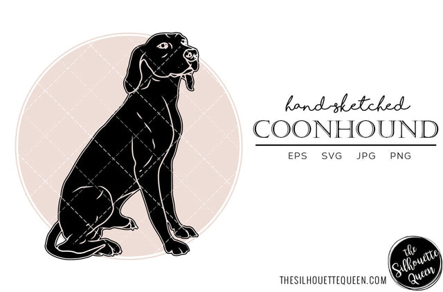 Coonhound Sketch SVG Loveleen Kaur 