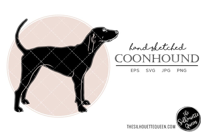Coonhound Sketch SVG Loveleen Kaur 