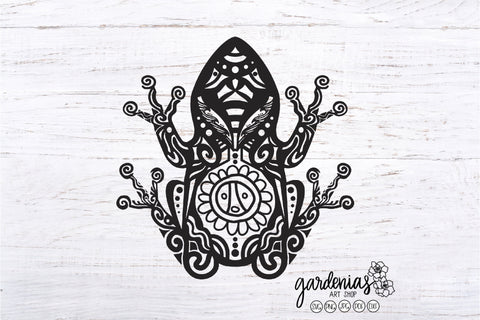 Coqui Frog Petroglyph SVG Gardenias Art Shop 