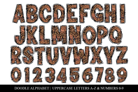 Coral Doodle Letter Sublimation Alphabet Set Sublimation BijouBay 