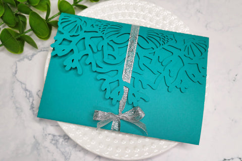 Coral invitation svg, Beach wedding svg SVG CuttingLineStore 