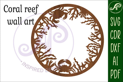 Coral wall art sign, SVG file. vector file SVG APInspireddesigns 