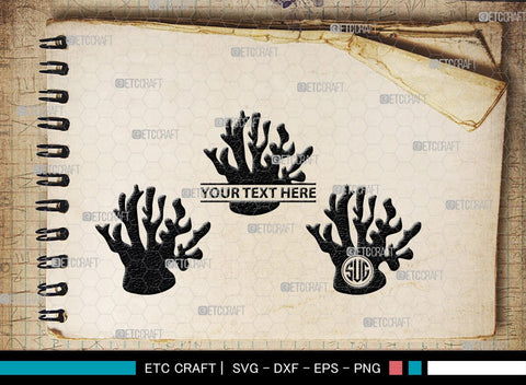 Corals Monogram, Corals Silhouette, Corals SVG, Seaweed Svg, Corals Stencil Svg, Aquarium Plants Svg, Ocean Svg, SB00133 SVG ETC Craft 