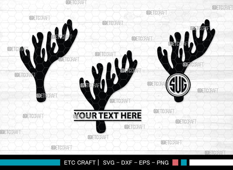 Corals Monogram, Corals Silhouette, Corals SVG, Seaweed Svg, Corals Stencil Svg, Aquarium Plants Svg, Ocean Svg, SB00133 SVG ETC Craft 