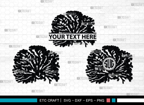 Corals Monogram, Corals Silhouette, Corals SVG, Seaweed Svg, Corals Stencil Svg, Aquarium Plants Svg, Ocean Svg, SB00133 SVG ETC Craft 