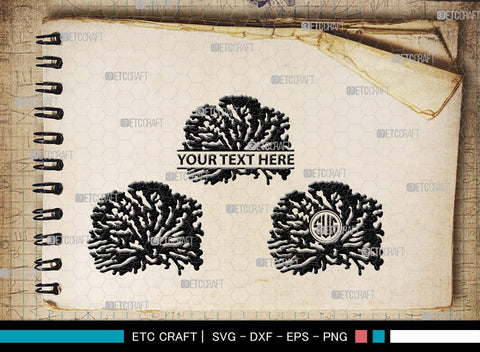 Corals Monogram, Corals Silhouette, Corals SVG, Seaweed Svg, Corals Stencil Svg, Aquarium Plants Svg, Ocean Svg, SB00133 SVG ETC Craft 