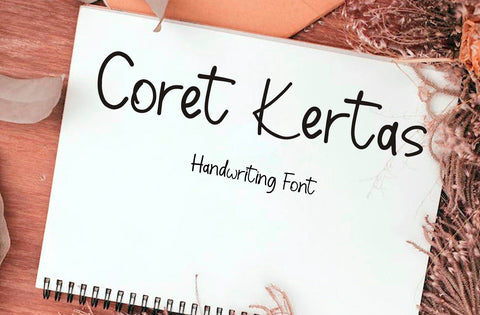 Coret Kertas Font Yuby 